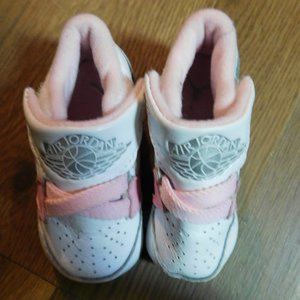 NIKE 1CRIB 1 INFANT BABY PINK & WHITE JORDAN SHOES